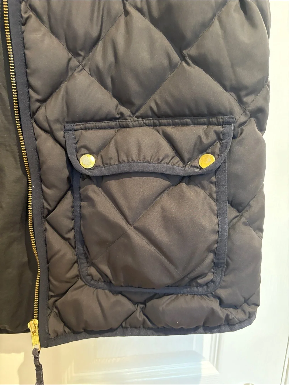 J. Crew Quilted Puffer Vest in Black